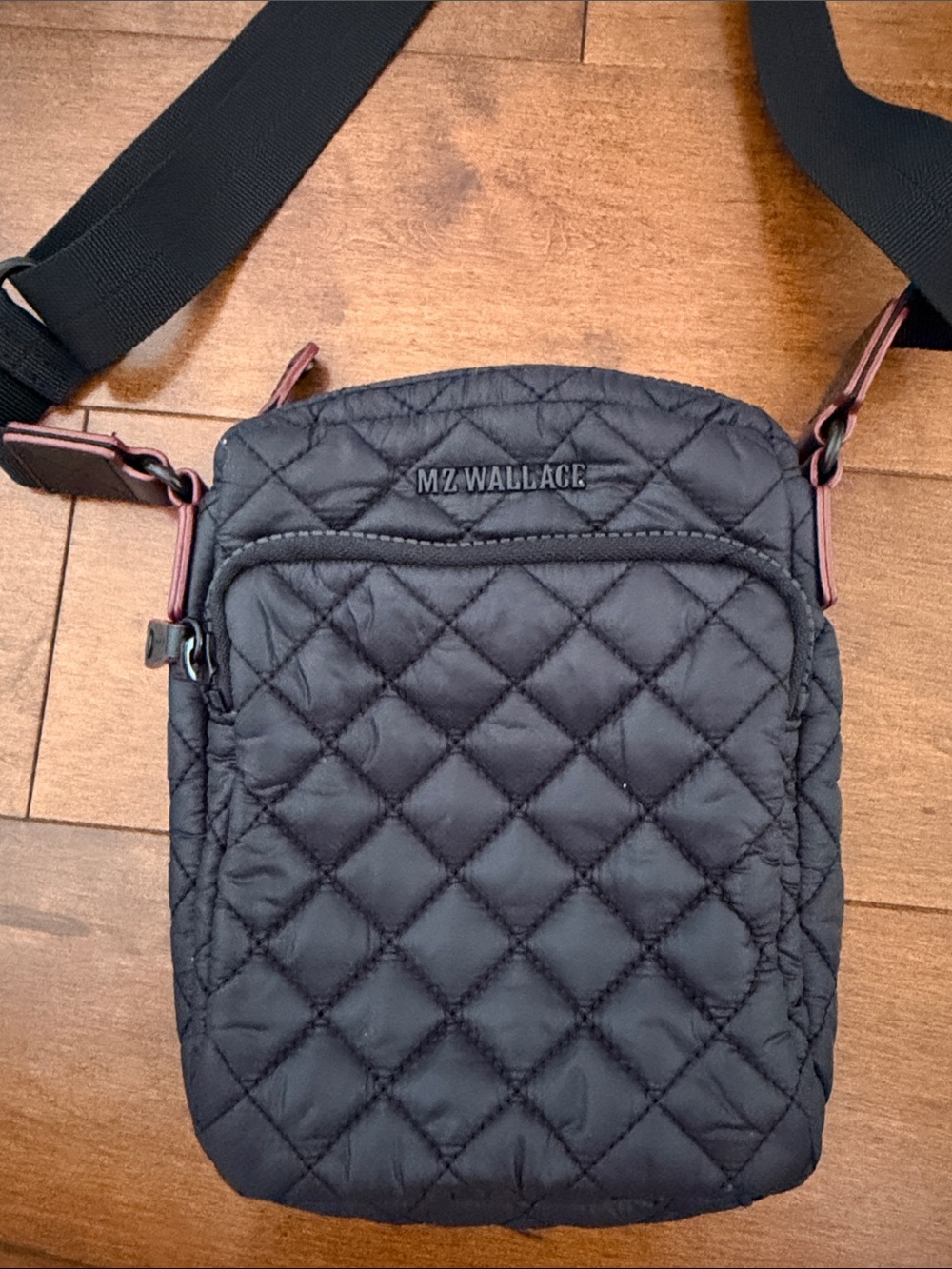 MZ Wallace Black Quilted Crossbody Belt Bag